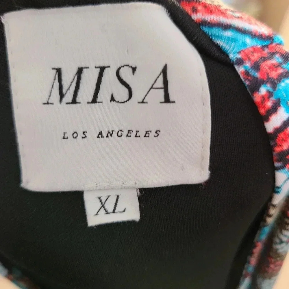 MISA Los Angeles Long Sleeve Prism Print Dress XL - Picture 8 of 9
